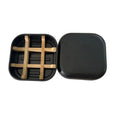 Sustainable Bamboo Fiber Square Handmade Soap Bar Holder Box with Lid Black Soap Case Dish