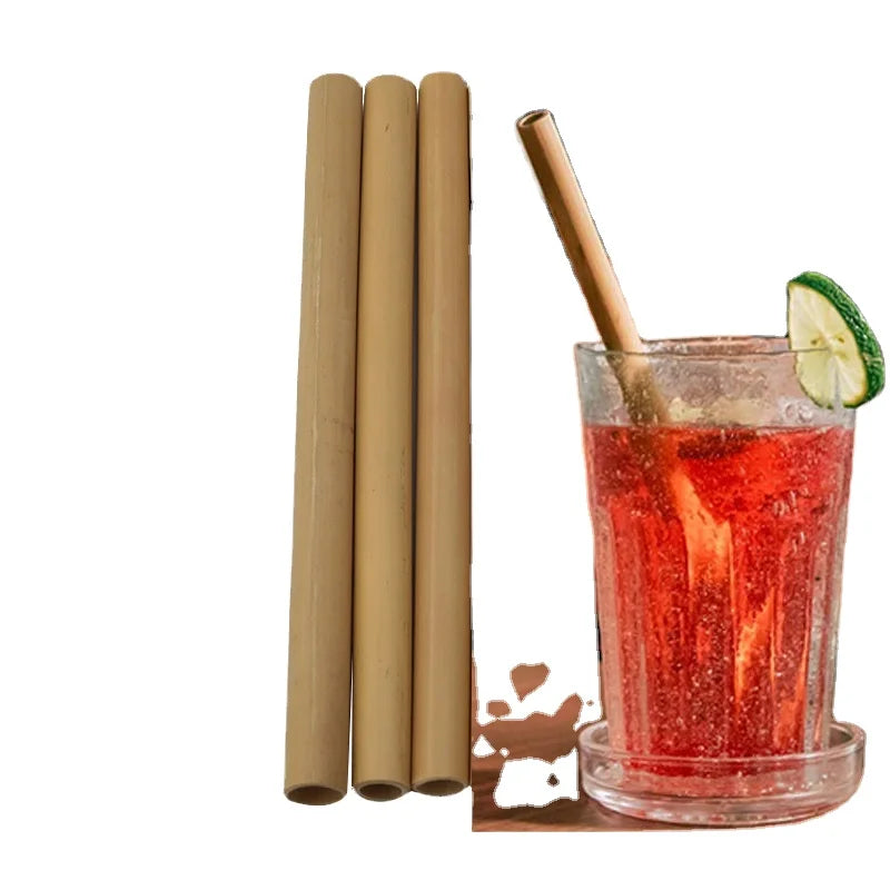 Natural Eco-Friendly Biodegradable Reusable Drinking Bamboo  Straws Organic Straws