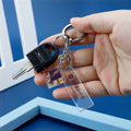 Custom Printed Acrylic Charm Keychains Blanks Clear Stainless Steel for Making Your Own Design Wholesale for Personalization