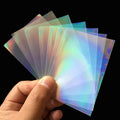 Custom Holographic Rainbow Laser Trading Game Card Sleeves Clear Matte Soft Plastic Protector Standard Size