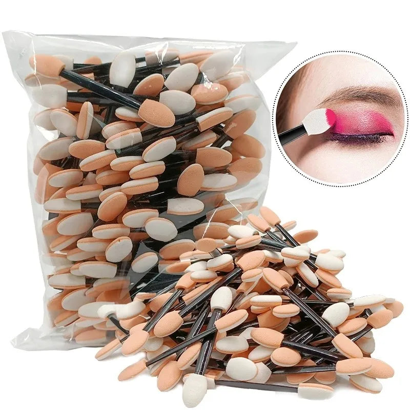 Pro Sponge Stick Eye Shadow Brush Applicator Cosmetic Make up Double-head Eyeshadow Brush for Women Makeups