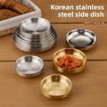 Korea-Style Double Layer 304 Stainless Steel Sauce Dishes for Restaurant Use-Sushi Side Dish Kimchi Bowl