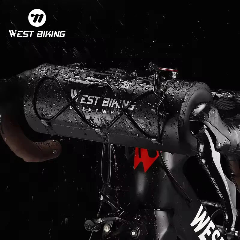 WEST BIKING Bicycle Handlebar Bag Bike Delivery Bicycle Frame Bag Waterproof Large Capacity Bicycle Front Frame Travel Bag