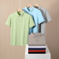 210g Customized Work Uniform Embroidered Printing Unisex 6XL Blend Breathable Oversize Polo Shirt with Color Block Collar