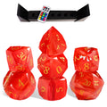 New OEM Red Glass Dice Set Custom Multi-faceted Polyhedral D6 D20 D12 Dice Art Glass for D&D RPG Tabletop Gaming Collectors
