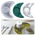 YS Moon Candle Holder Essential Oil Tray Silicone Storage Box Mold for DIY Crystal Epoxy Resin Molds Jewelry Candle Making Tools