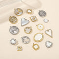 Beimai OEM Children's Charms for Jewelry Making Star Heart Natural Shell Silver Plated Stainless Steel Necklace Pendant DIY