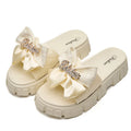 Summer Bow Beach Shoes Multicolored Women Wear Thick Soles and High Height Women's Sandals