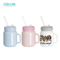 PYD Life RTS 17oz 500ml Color Ceramic Sublimation Coffee Cups Mugs Mason Jars with Lid