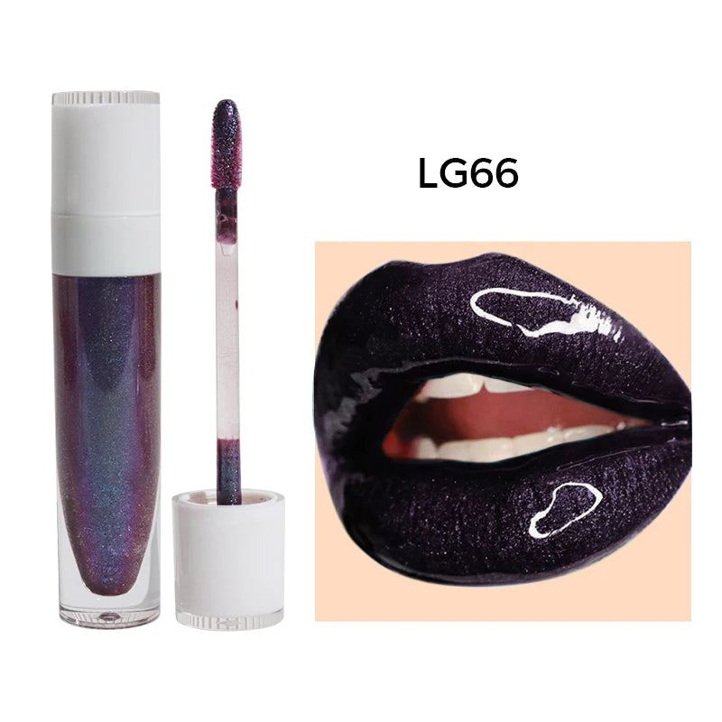 Organic Vegan Makeup Private Label High Pigment Shiny Glitter Shimmer Lip Gloss