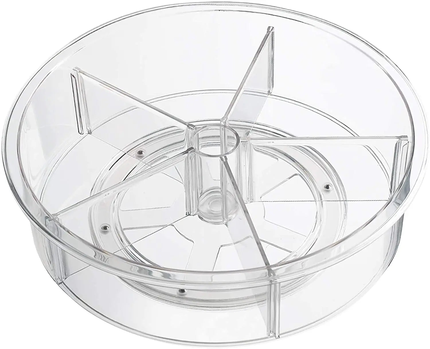 Cheap Hot-Selling Lazy Susan Cabinet Organizer with Removable Divider Popular 12 Inch Spinning Turntable Organizer with Divider