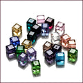 Small Bridge New Design Wholesale 4mm 6mm Square Shape Multicolor Crystal Glass Cube Beads for Jewelry Making