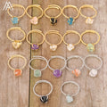 Gemstone Ring for Women  Raw Crystal Rings  Gold Silver  Adjustable  Engagement Jewelry LOVE Gifts