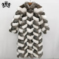 Men Thick Winter Clothing Long Crop Fur Jacket Trendy Custom Ladies Warm Natural fox Fur Coat