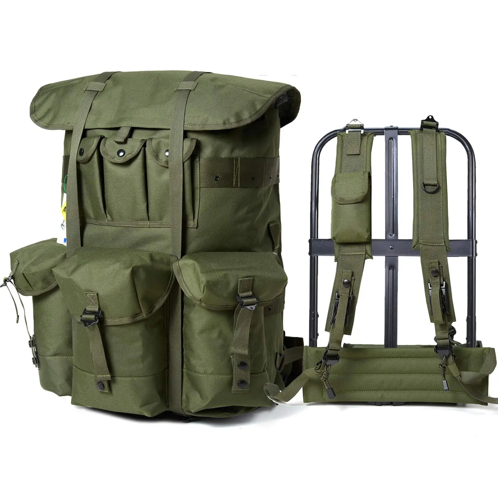120L MOLLe Mini Medium Large Surplus Canvas Us Alice Jungle Field Pack Bag Backpack With Frame