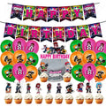 Friday Night Funkin Kids' Party Supplies Paper Decorations Including Happy Birthday Banner Cake Topper Cupcake Toppers X4042