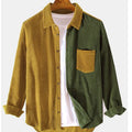 2023 New Corduroy Autumn Clothes Match Color Loose Casual Long-sleeved for Shirt Men's