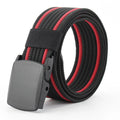 Good Looking Webbing Reticulate Pattern Men Belt Nylon With Plastic Buckle