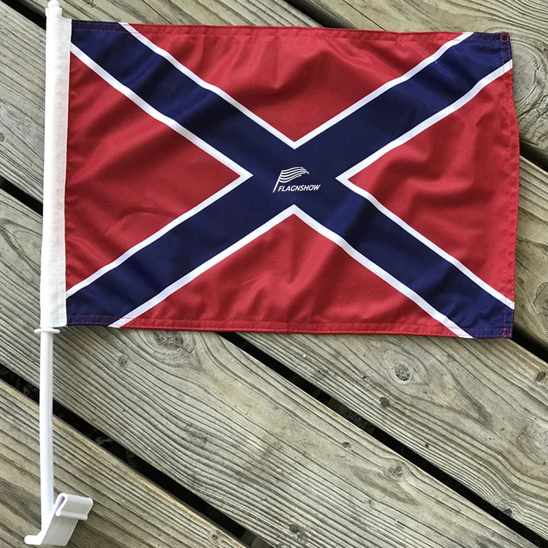 BOLISI 12x18 Inches Custom Car Window Flag Pennant Style Sublimation Double Printing on Polyester Blank Design