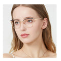 SPARLOO 2452 Women's Photochromic Anti Blue Light Metal Cat Eye Eyeglasses Frames Solid Pattern