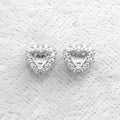 Sterling Silver 4mm/5mm/6mm Semi Mount Stud Earrings Empty Support Blank Setting S925 Base Without Center Stone for DIY Inlay