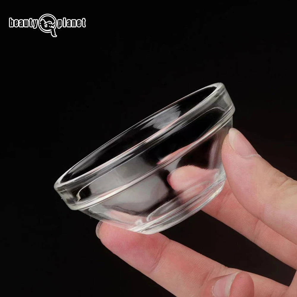 Beauty Planet Face Glass Bowl Cosmetic Skin Care Beauty Spa Face Mask Facial Glass Mini Bowl Spa Facial Brushes Tiny Glass Bowls