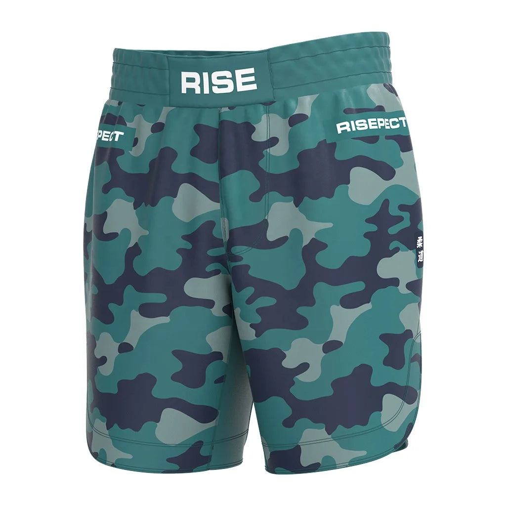Wholesale Men's Grappling Shorts Hardcore Style Rounded Hem Camo Printing Custom Your Own Design Fight Training Wear