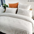 QDTEX Hot Sale Super Soft 100% Polyester Cut Flower Design Geometric Tufted Microfiber Duvet Cover Set Hotel Home Bedding Set
