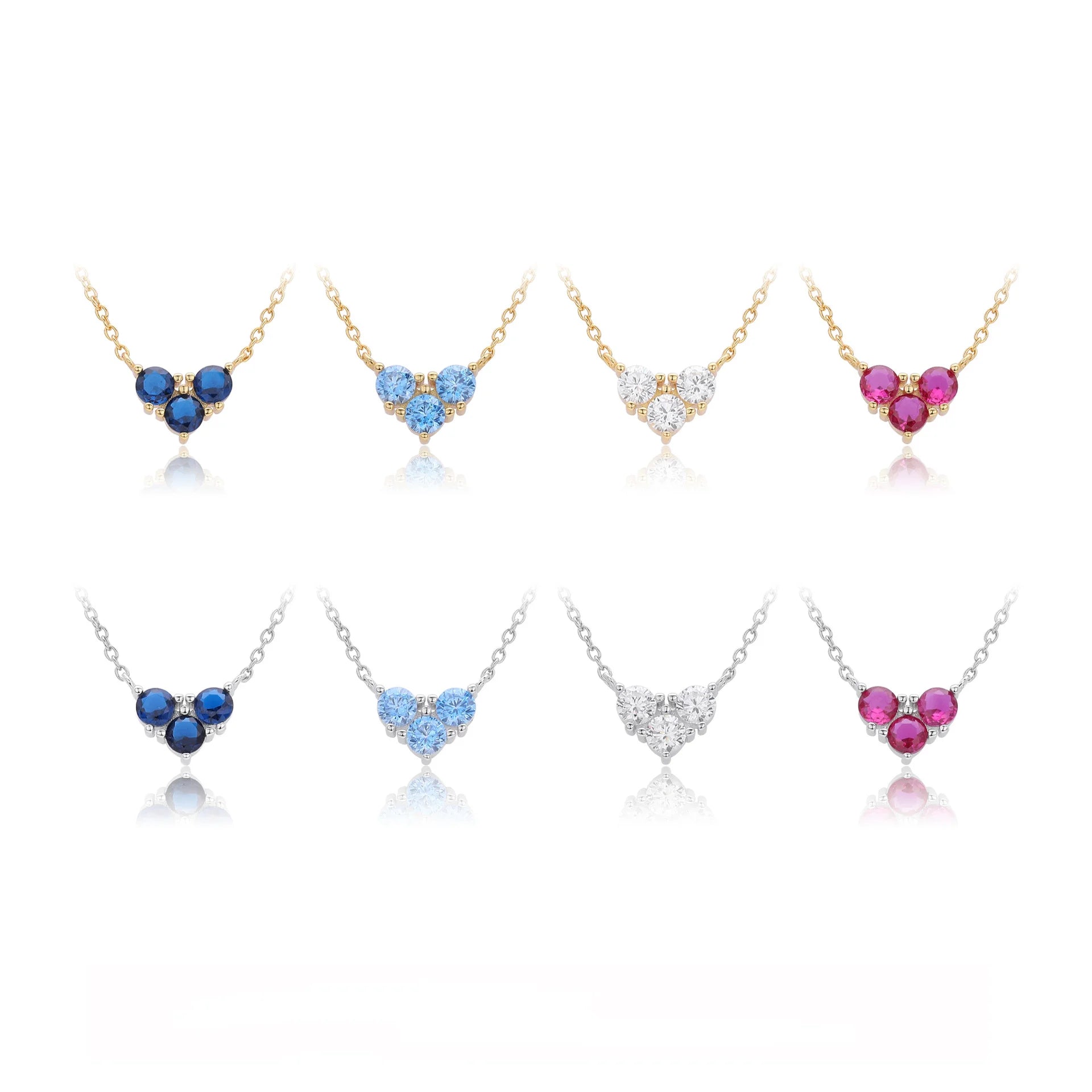Delicate Design Wholesale S925 Silver Jewelry 18K Gold Plated Heart Pendant Necklace Cz Cubic Zirconia Necklaces for Women