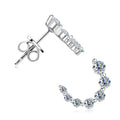 Fine Jewelry Grade D Moissanite Diamond Earrings 925 Sterling Silver 0.36*2ct Moissanite Hoop Earrings