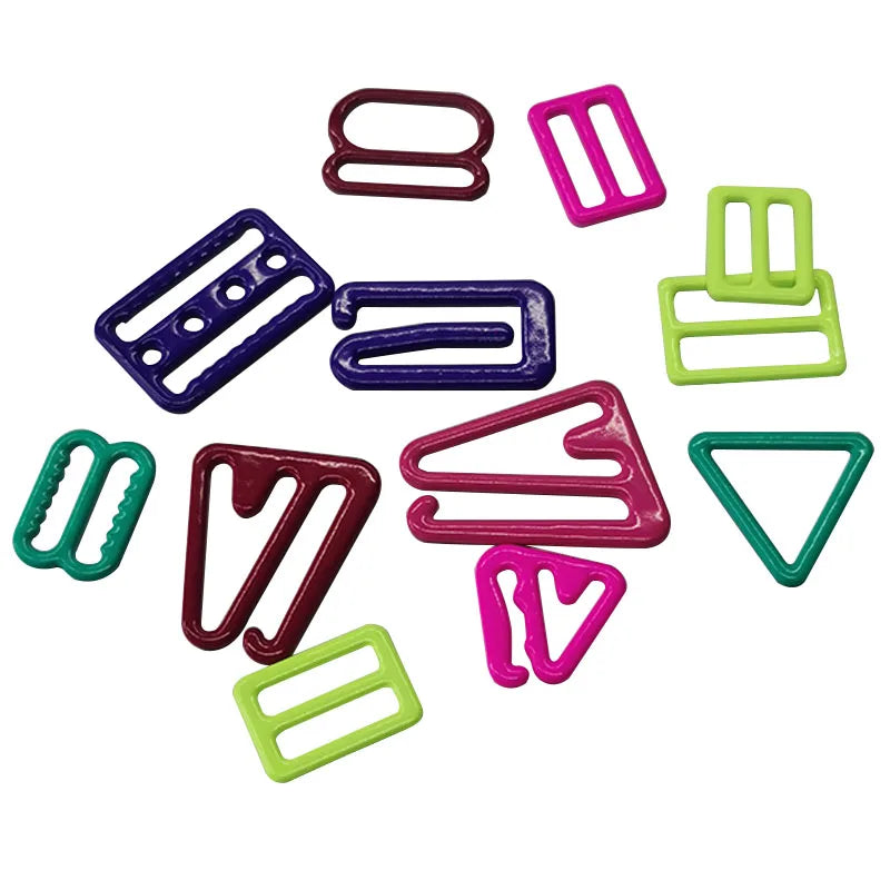 Wholesale Underwear Accessories Colorful Nylon Coated Ring Adjuster Metal Bra Slider