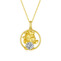 Factory Wholesale Jewelry 925 Sterling Silver Necklace Chain With China Factor Horse Pendant 1.0Carat Moissanite Necklace