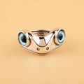 Vintage Antique Silver Plated Adjustable Cute Frog Shaped Rings Jewelry for Women Ladies