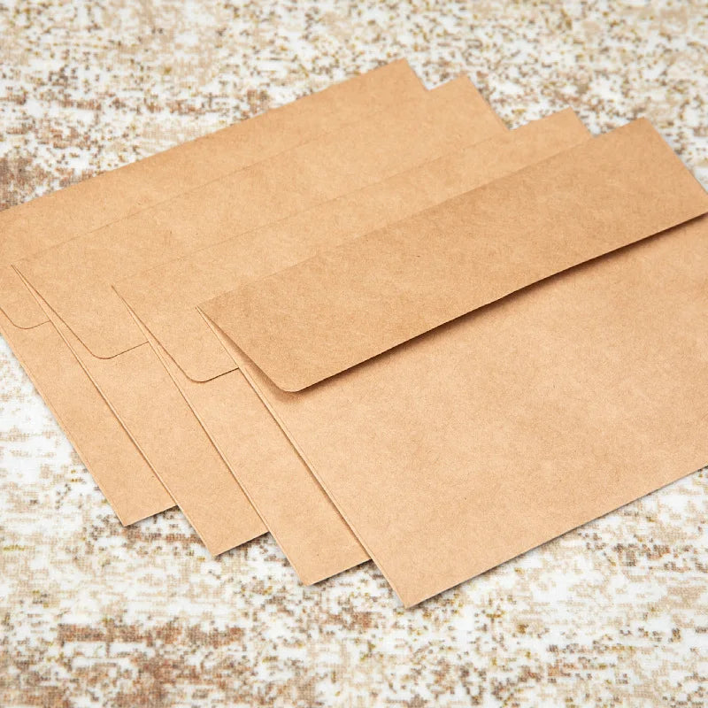 Hot-Selling Cross-Border In-Stock Kraft Paper Wallet Gift Envelope Blank Self-Adhesive Release Unprinted Open Blog China