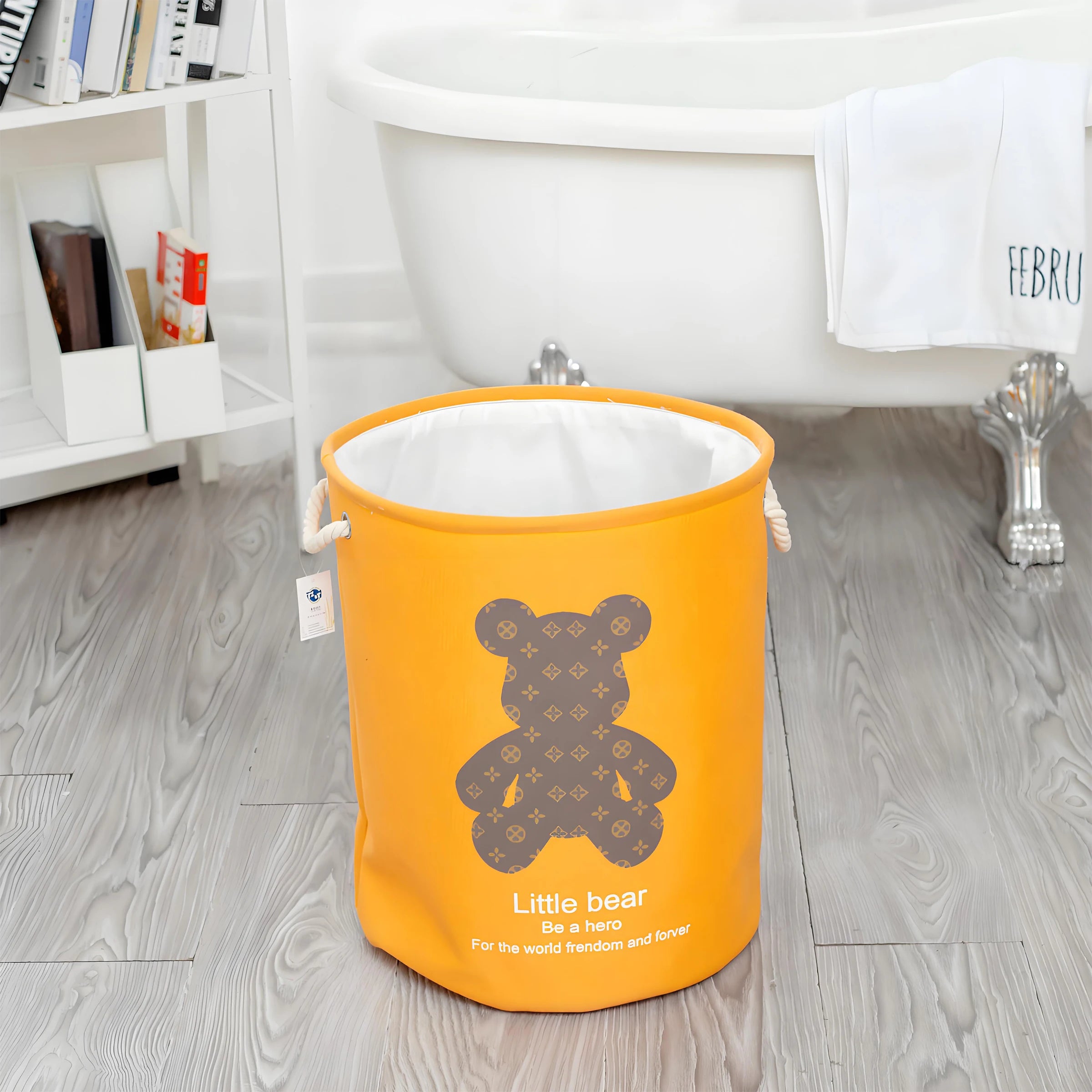 Children's Cartoon Animal Pattern Folding Storage Basket Fabric Toy Organizer Clothes Bucket for Organizing Storing Clothing