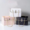 Luxury Pink White Black Bouquet Tote Bags Valentine's Day Mother's Day Birthday Gift Flower Paper Packaging Bag for Bouquets