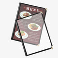 Wholesale Restaurant A4 PVC Transparent Plastic Menu Covers 1/2/3/4/6/8 Pages Clear Viewing Surfaces 8.5*11inch Menu Holder