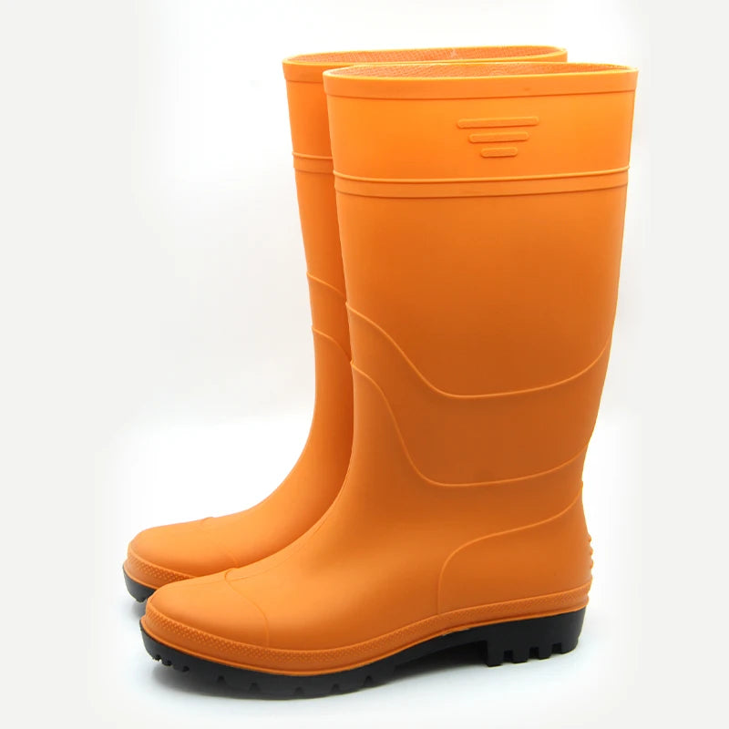 Hot Sale Men's Anti-Slip PVC Rubber Rain Boots Waterproof Gumboots for Agriculture and Industry for Summer