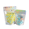 Sourcepack Wholesale Hologram Laser Plastic Ziplock Custom Stand up Pouch Zipper Packaging Mylar Holographic Bag