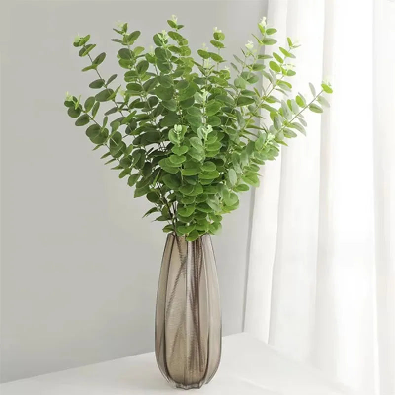 Handmade 5 Branches Realistic Artificial Eucalyptus Leaves Bouquet Home Decor for Mother's Day Christmas & Graduation-Wholesale