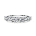 Fine jewelry 925 sterling silver row zircon diamond eternity rings for women