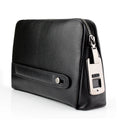 Men's Fingerprint Lock Bags for Men Leather Hand Bag Anti-Theft Male Long Money Wallets Mobile Phone Pouch Men Messenger Bag
