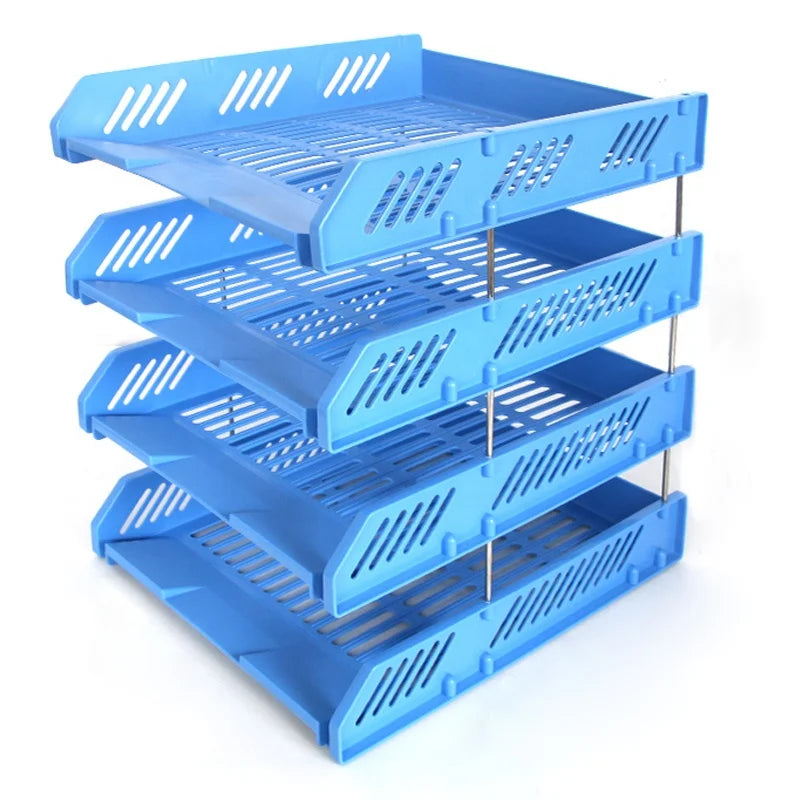 Shantou Manufacturer Direct Sales Office Plastic 4-Tier Document File Tray