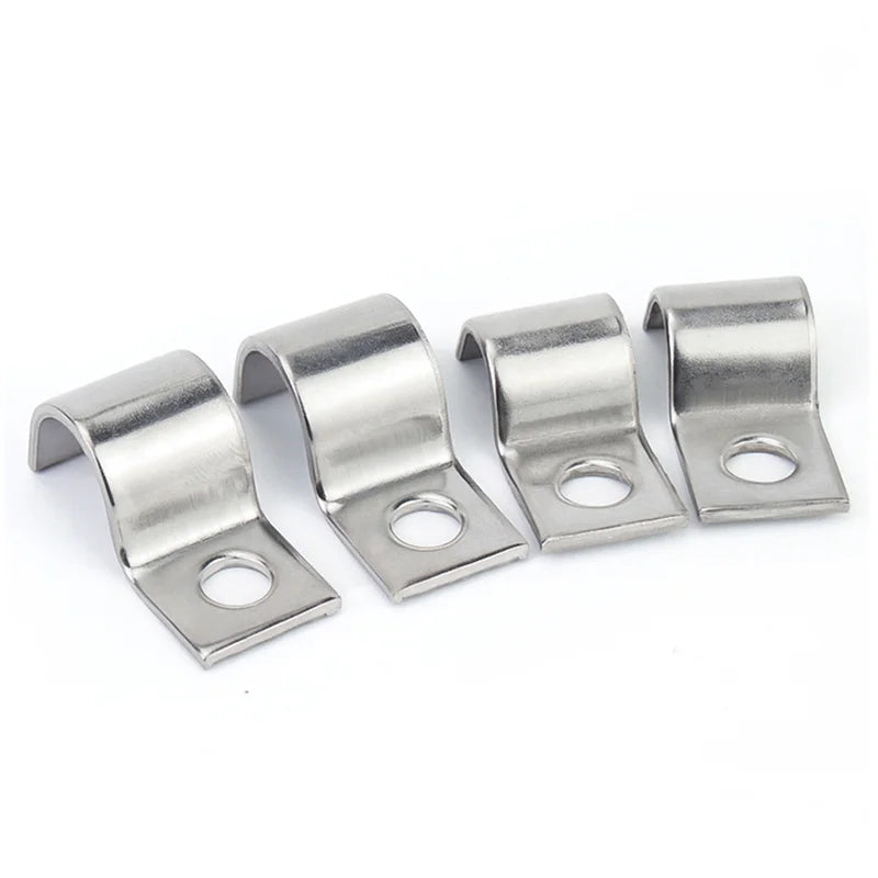 DY P-type Galvanized Metal & Stainless Steel Universal U/C Omega Pipe Clamp with Metric/Inch Measurement