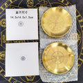 New 14cm Three-phase Moon Pentagram Decoration Metal Candlestick Setting Tarot Ceremony Meditation Surroundings