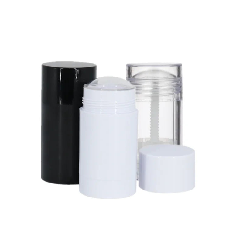 15ml 30ml 50ml 75ml Empty White Black Twist up Lotion Balm Filling Tube Plastic SunscreenBottle Round Dedorant Stick Container