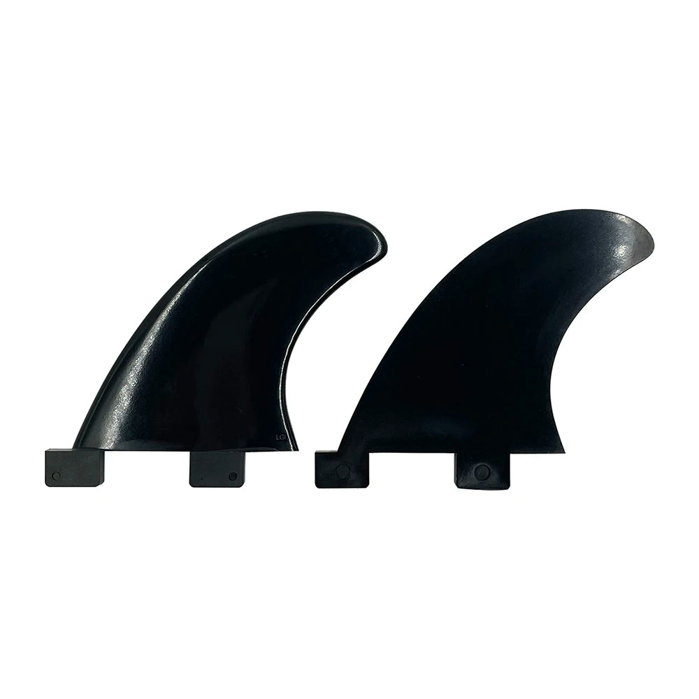Twin Set GL Black Color Surfboard Fins Plastic Double Tabs Fins