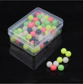 100 Pcs/box  Lock Plastic Beads Fishing Round  6mm 8mm Colorful Luminous Fishing Bead Stopper Fishing Accessories