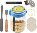 35 OZ Eco-Friendly Glass Jar Sourdough Starter Kit Thermometer Silicone Scraper Cloth Cover Bread Lame for Baking Pastry Tools