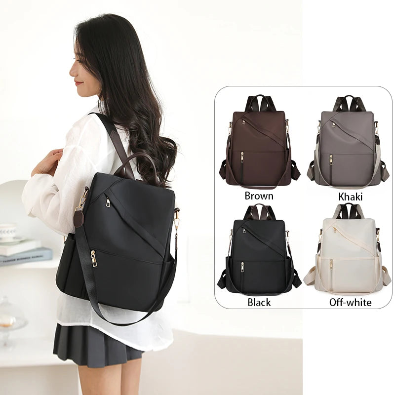 2025 New Large Capacity Waterproof PU Leather Women's Travel School Bag Backpack Girls Backpack